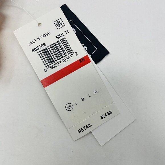 Salt & Cove Juniors Size XS Colorful Ombre Printed Front-Tab Bikini Top 1750 - Picture 7 of 9